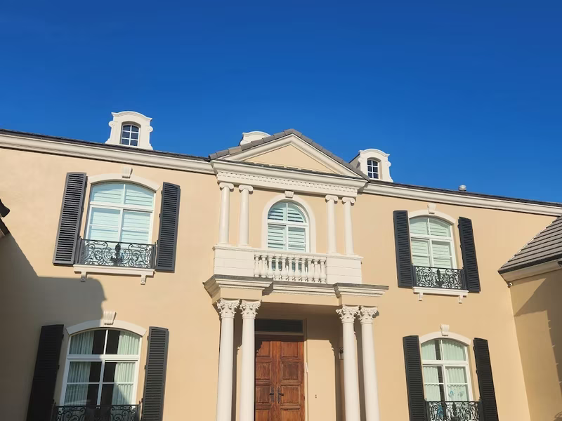 French colonial luxury mansion exterior painting by RPB Painting Florida